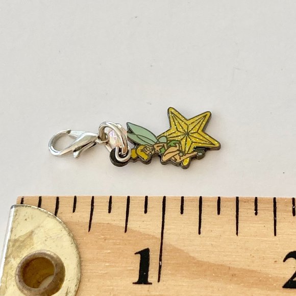 Vintage Disney Tinker Bell Tinkerbell Charm Disneyana Fairy Crystal bead Enamel - Picture 7 of 7
